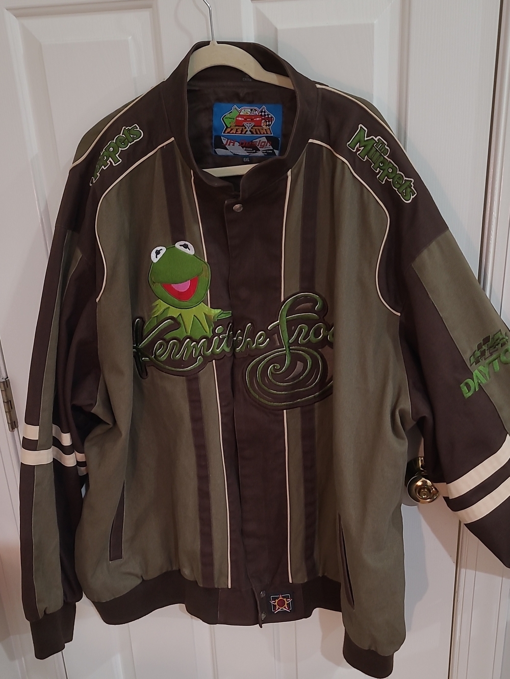 JH Design/Jeff Hamilton x Disney Daytona 500 Kermit the Frog Racing Jacket - 6X
